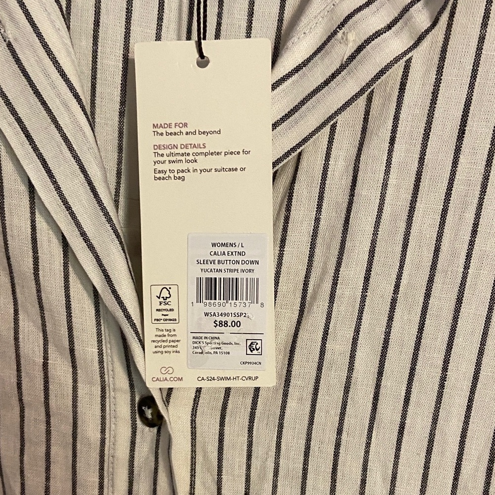 Classic Striped Midi Shirt Dress - Picture 3 of 4